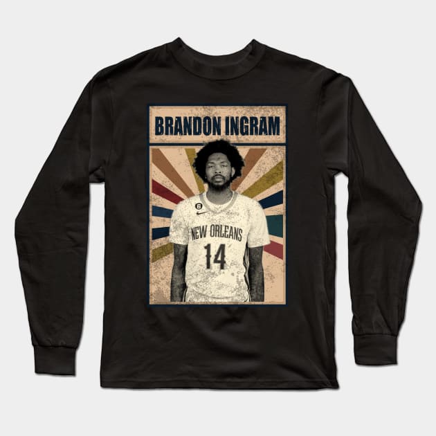 New Orleans Pelicans Brandon Ingram Long Sleeve T-Shirt by RobinaultCoils